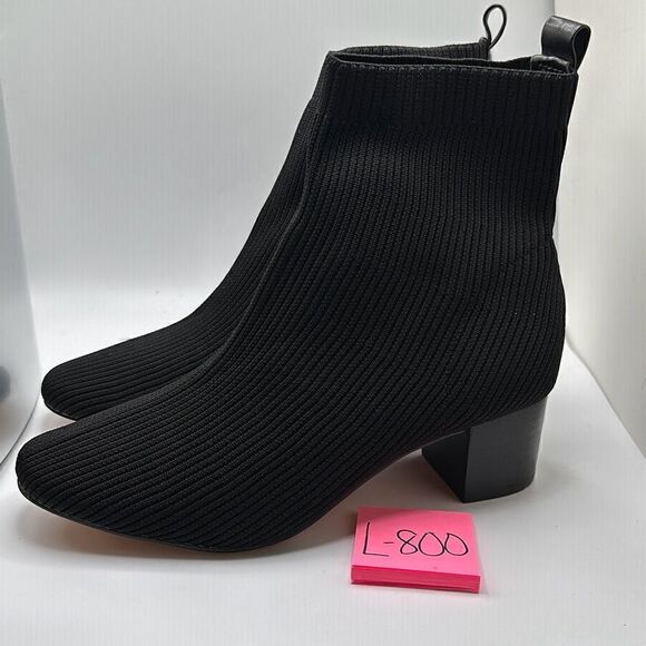 CUSHIONAIRE Women's Stretch bootie +Memory Foam 8 BLACK - Picture 3 of 7